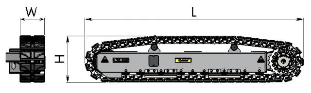 5 Ton Rubber Crawler Undercarriage and Chassis