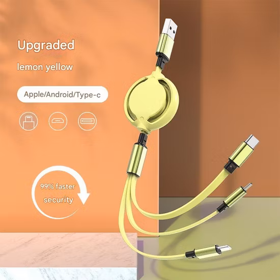 工場卸売携帯電話アクセサリー 3 in 1 充電ケーブルポータブルデータケーブル